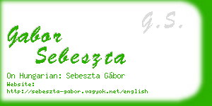 gabor sebeszta business card